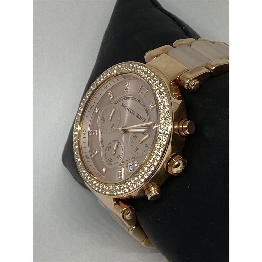 Michael Kors Parker MK5896 Womens Stainless Steel Analog Dial Quartz Watch WO303 - Picture 4 of 12